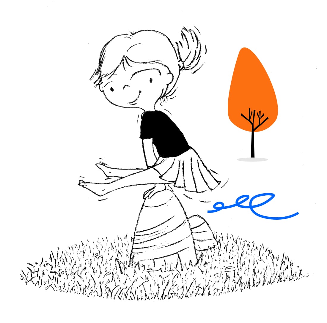 Fille-Herbe-Sols-Amortissants